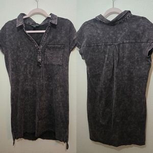 Rock & Republic Acid Washed Shirt Dress Purple Medium
